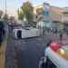 Vuelca unidad de transporte público en Tlalnepantla