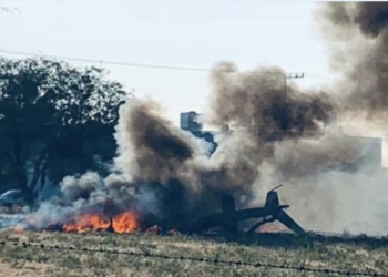 Se desploma helicóptero de seguridad estatal de Aguascalientes, mueren tres personas