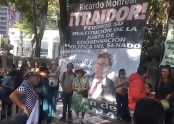 Repudian a Monreal en marcha a favor de la 4T