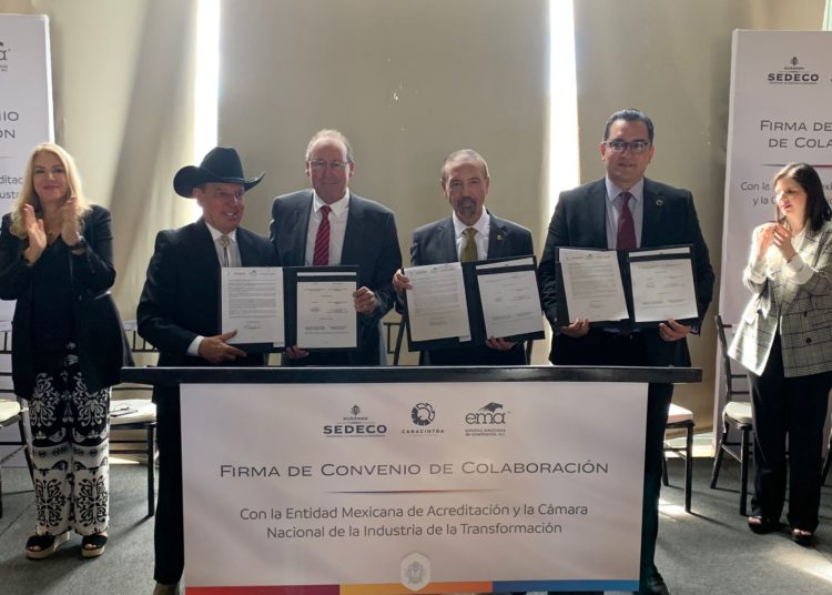 Celebra EMA convenio de colaboración con CANACINTRA nacional y gobierno de Durango
