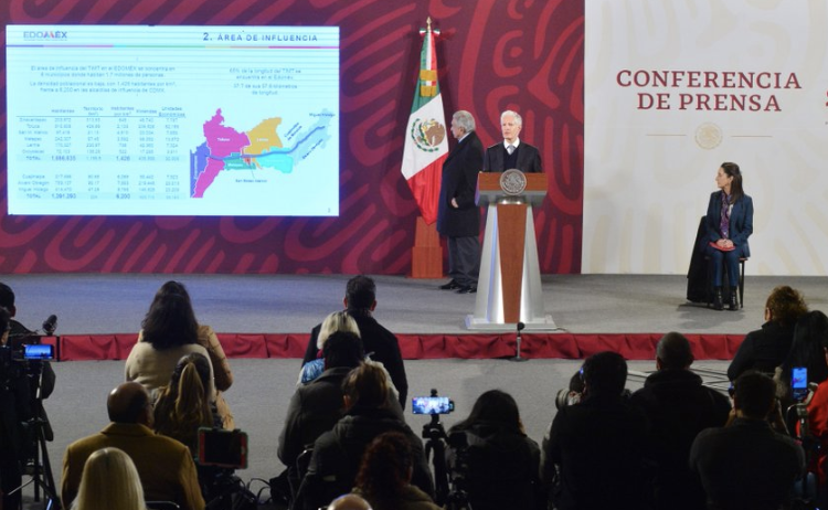 Presentan Del Mazo y Sheinbaum avances de la construcción del Tren Interurbano México-Toluca