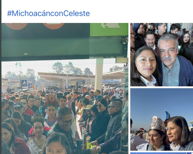 Regresa Sheinbaum a la CDMX en helicóptero del Gobierno de Michoacán