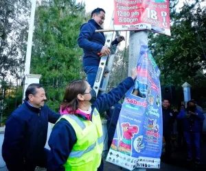 Recolecta municipio de Durango en operativo 5 toneladas de material sin licencia, entre pendones y mamparas