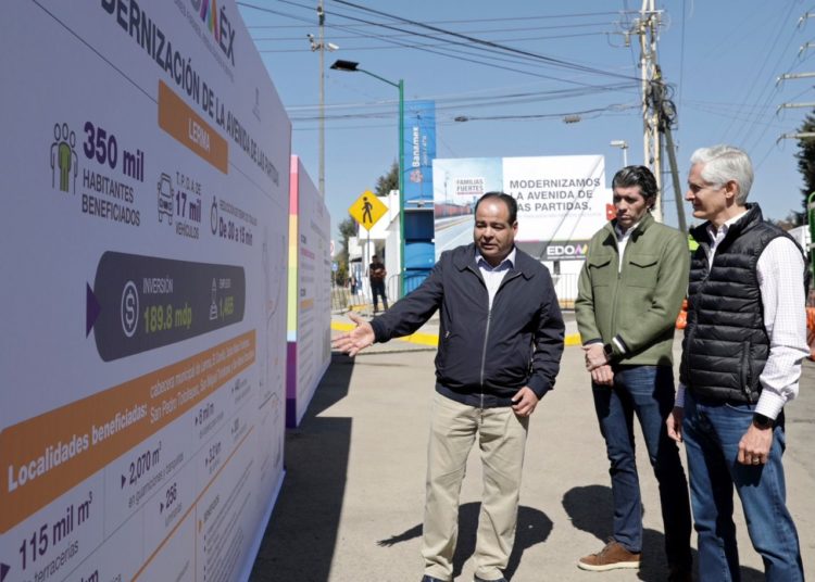 Pone en marcha Alfredo Del Mazo modernización de la Avenida de las Partidas, para agilizar trayecto entre Toluca y Lerma