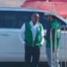 Acuden políticos del Verde y Morena a bordo de camionetas de lujo a evento de Delfina Gómez