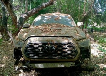 SSP, Sedena y GN aseguran dos vehículos abandonados; uno de ellos con blindaje artesanal