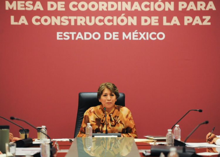 La Gobernadora Delfina Gómez dirige el trabajo con instancias de seguridad federales, estatales y locales en la Mesa de Coordinación para la Construcción de la Paz