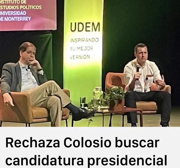 Luis Donaldo Colosio rechaza buscar candidatura presidencial; “No voy a ser quien divida a una oposición”