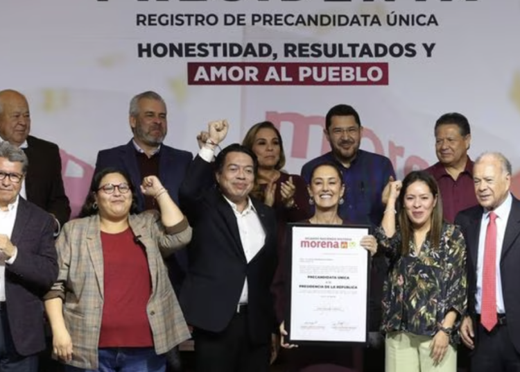 Sheinbaum recibe constancia como precandidata única por alianza Morena, PT y PVEM a la Presidencia