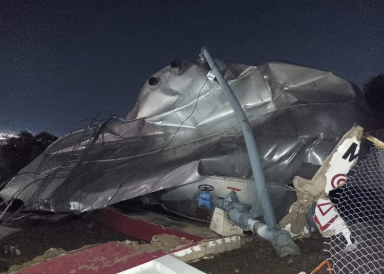 Colapsa tanque de agua en San Agustín, Chimalhuacán