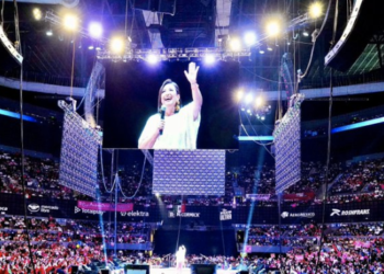 “Ánimo, ya se van”, dice Xóchitl Gálvez en su cierre de precampaña