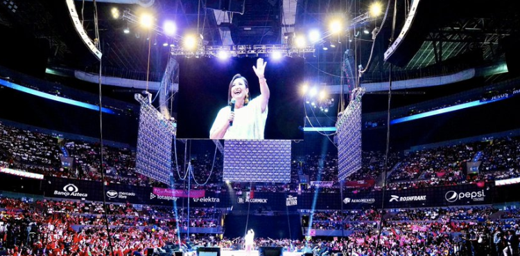 “Ánimo, ya se van”, dice Xóchitl Gálvez en su cierre de precampaña