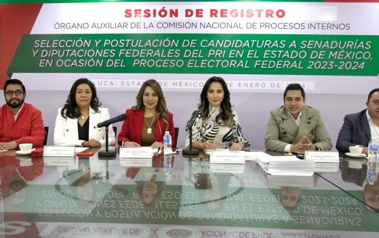 Registra PRI del Estado de México a aspirantes al Senado y diputaciones federales