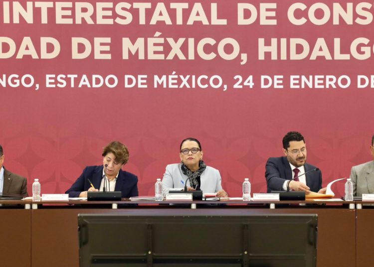 Rosa Icela Rodríguez encabeza mesa interestatal de paz: Gobernadores unidos por la seguridad en el valle de México