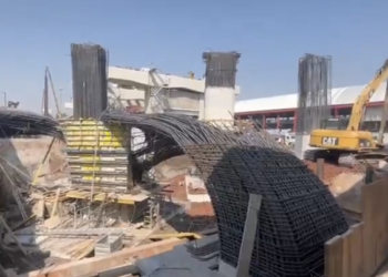 Deja accidente en obras de Trolebús Chalco-Santa Martha seis trabajadores lesionados