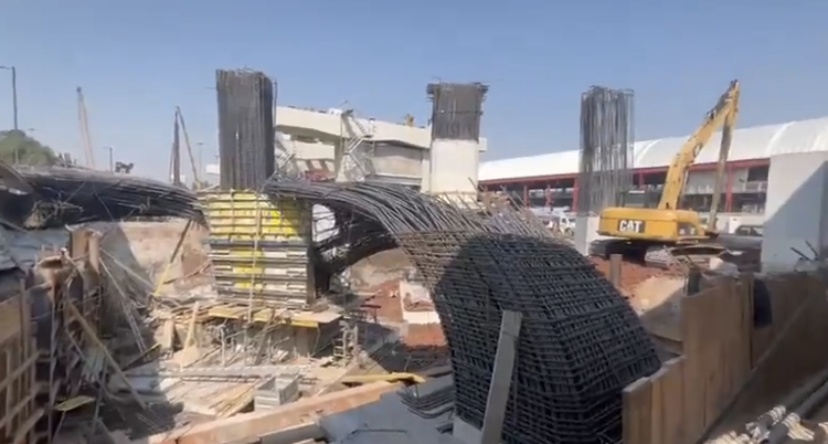 Deja accidente en obras de Trolebús Chalco-Santa Martha seis trabajadores lesionados