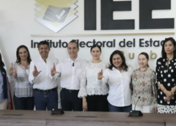 Mario Riestra, candidato a la alcaldía de Puebla llamó a blindar la elección contra el crimen organizado
