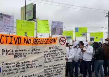 Se manifiestan contra la reelección del expanista Carlos Peña en Reynosa