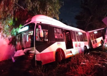 Atiende Secretaría de Movilidad estatal incidente de tránsito ocurrido con el Mexibús Línea IV