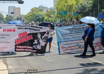 CNTE bloquea varias avenidas del centro de la CDMX en el sexto día de movilizaciones