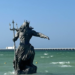 Ni Chaac ni Beryl, Profepa clausura la polémica estatua de Poseidón en Puerto Progreso