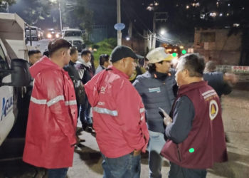 Grupo Tláloc y Protección Civil estatal colabora en la limpieza y desinfección de viviendas y vialidades afectadas por la lluvia en Huixquilucan