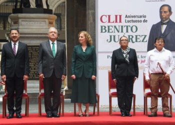 Rosa Icela Rodríguez destaca logros de AMLO en acto de Benito Juárez