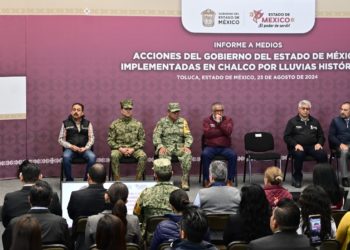 Delfina Gómez despliega toda la fuerza del estado en Chalco con 5 mil 600 elementos y 500 vehículos