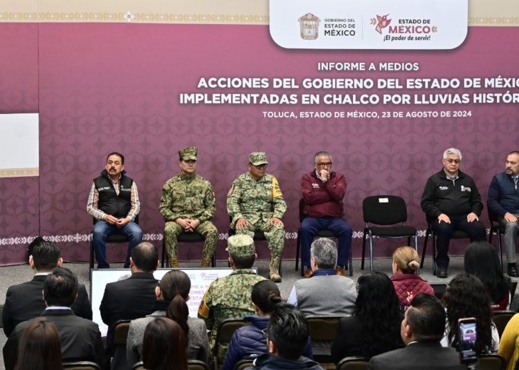 Delfina Gómez despliega toda la fuerza del estado en Chalco con 5 mil 600 elementos y 500 vehículos