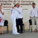 López Obrador destaca labor de Rosa Icela Rodríguez durante inauguración de carretera