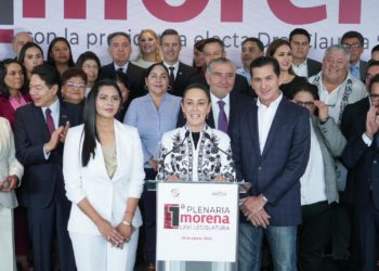 Claudia Sheinbaum celebra bancada histórica de Morena con 66 senadores y senadoras
