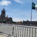 Cierran el Zócalo e instalan templete para último informe de López Obrador