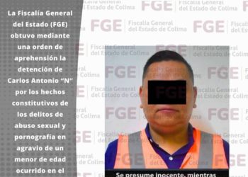 Detienen al alcalde electo de Coquimatlán, Colima, por abuso sexual y pornografía