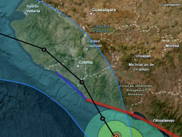 ‘John’ vuelve a ser huracán categoría 1; alerta en municipios costeros de Guerrero, Michoacán y Colima