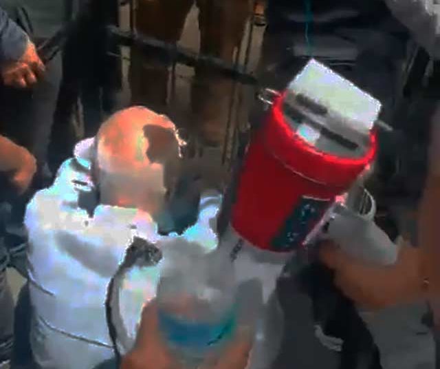 Agreden a magistrado José Manuel Alba en puerta del Congreso de Veracruz en manifestación contra reforma judicial