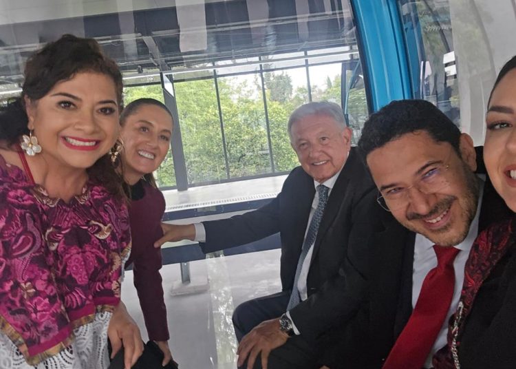 López Obrador, Sheinbaum y Batres inauguran Línea 3 del Cablebús en Chapultepec