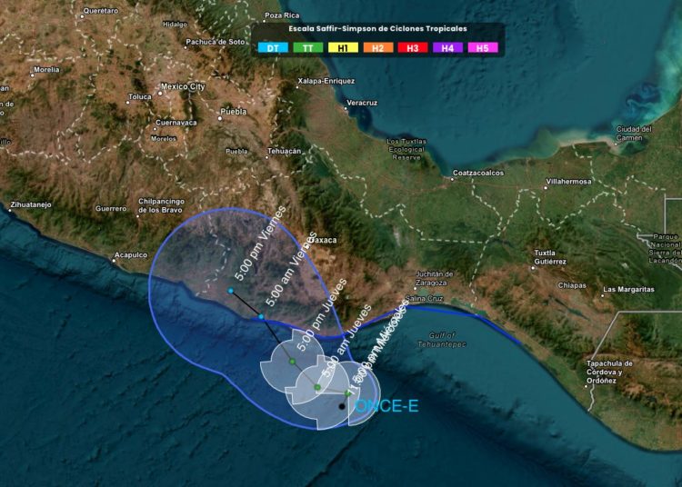 Depresión Tropical Once-E amenaza a 75 municipios de Oaxaca por desborde de ríos