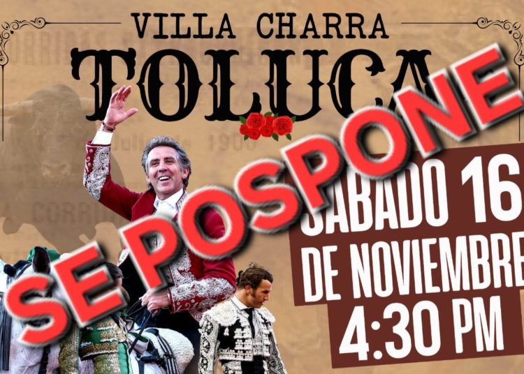 SE POSPONE corrida de Pablo Hermoso de Mendoza en Toluca