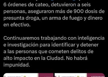 Desmantelan punto de venta de drogas en Venustiano Carranza: Operativo deja cuatro detenidos y más de 900 dosis confiscadas