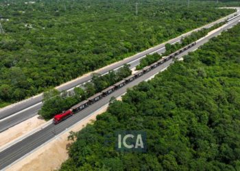 Transportistas exigen pagos del Tren Maya con bloqueos en carreteras