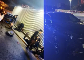 Conductor pierde el control y atropella a 7 personas en el municipio de San Pedro