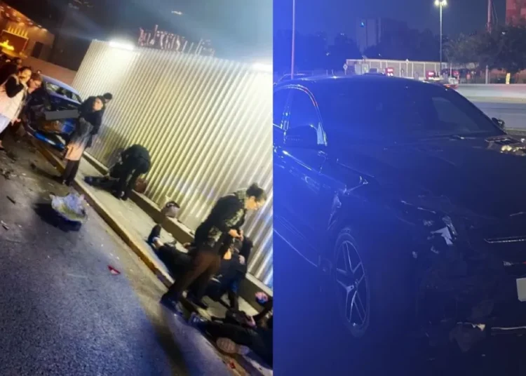 Conductor pierde el control y atropella a 7 personas en el municipio de San Pedro