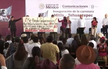 Saxofonista María Elena Ríos burla seguridad de Sheinbaum y acusa al gobernador Salomón Jara por dejar libre a su agresor