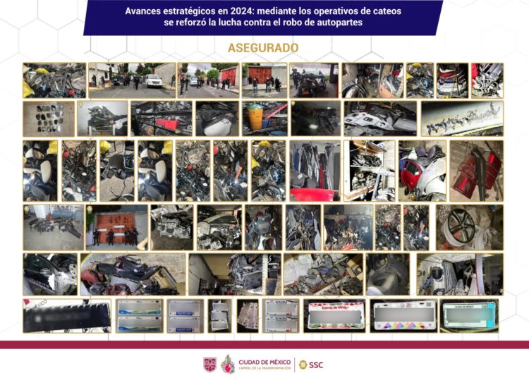 SSC refuerza operativos y reduce robo de autopartes en CDMX