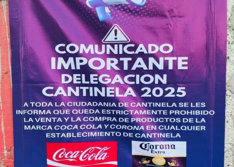 Comunidad de Hidalgo prohíbe consumo de productos Coca-Cola y Corona