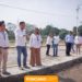 Alcalde Ponciano Vázquez da el banderazo de arranque de construcción del canal pluvial