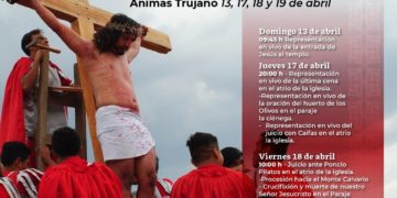 Ánimas Trujano listo para el XXV Aniversario de la representación de la Pasión de Cristo