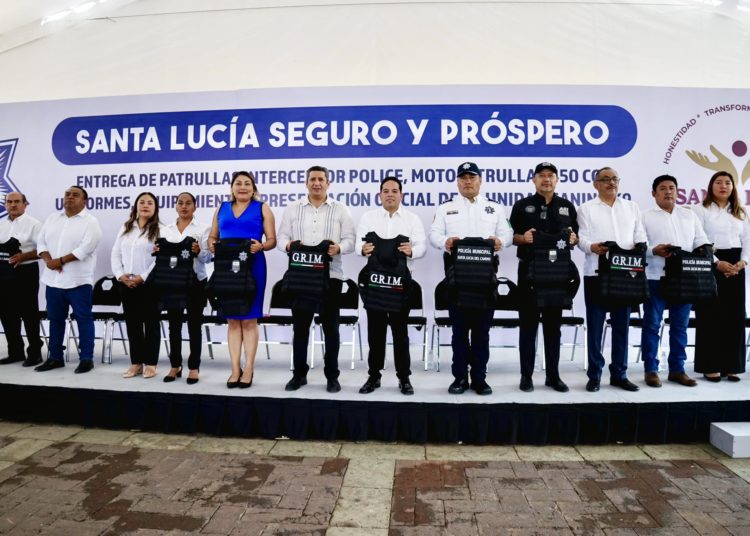 Anuncia alcalde millonaria inversión en seguridad para Santa Lucía del Camino
