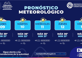 Alerta Protección Civil Municipal de Chihuahua por temperatura de 39°C