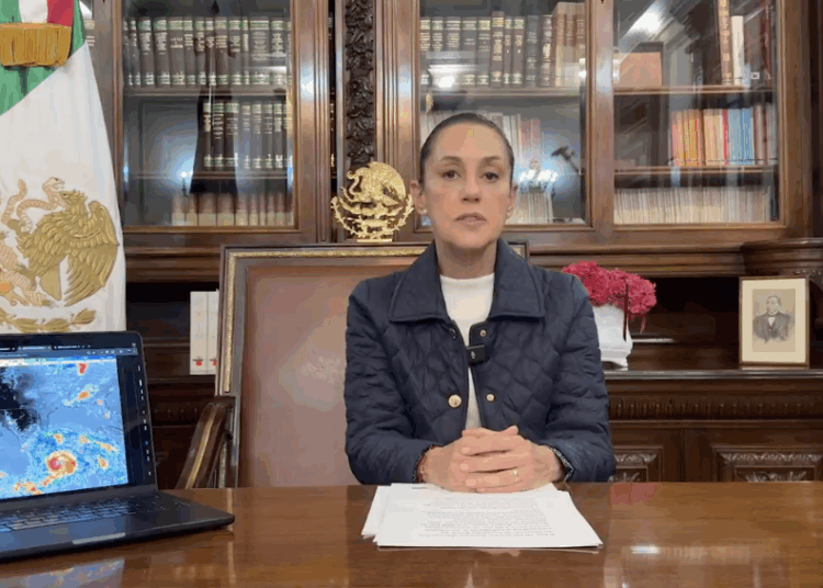 ‘Manténganse juntos y mantengan la calma’, pide Sheinbaum a población ante llegada de ‘Erick’